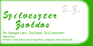 szilveszter zsoldos business card